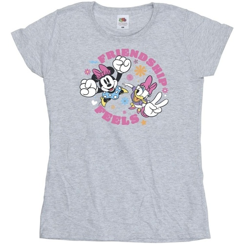 Abbigliamento Donna T-shirts a maniche lunghe Disney Minnie Mouse Daisy Friendship Grigio