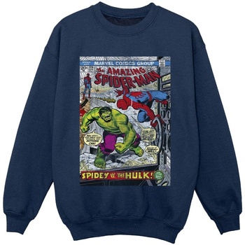 Abbigliamento Bambino Felpe Marvel Spider-Man VS Hulk Cover Blu