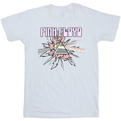 Abbigliamento Bambina T-shirts a maniche lunghe Pink Floyd Pastel Triangle Bianco