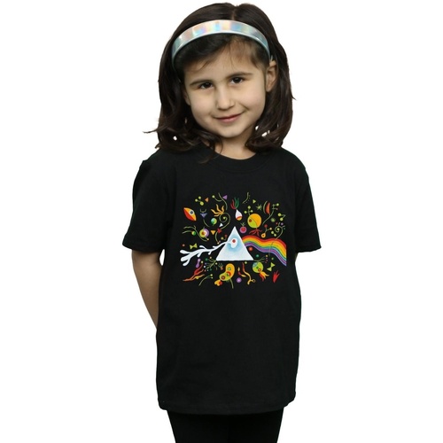 Abbigliamento Bambina T-shirts a maniche lunghe Pink Floyd Miro 70s Prism Nero