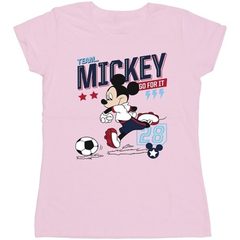 Abbigliamento Donna T-shirts a maniche lunghe Disney Mickey Mouse Team Mickey Football Rosso