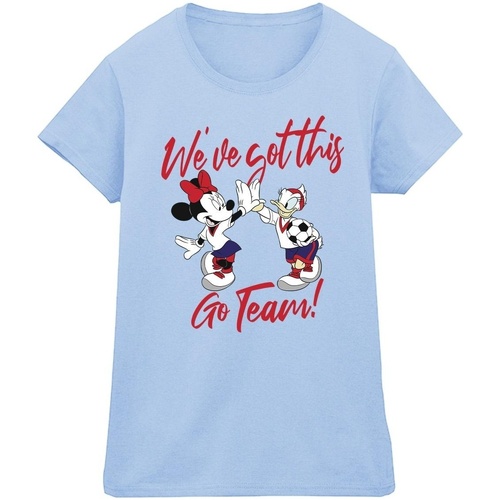 Abbigliamento Donna T-shirts a maniche lunghe Disney Minnie Daisy We've Got This Blu