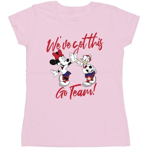 Abbigliamento Donna T-shirts a maniche lunghe Disney Minnie Daisy We've Got This Rosso