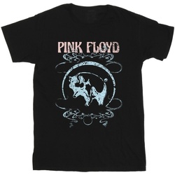 Abbigliamento Bambina T-shirts a maniche lunghe Pink Floyd Pig Swirls Nero