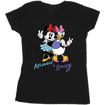Abbigliamento Donna T-shirts a maniche lunghe Disney Minnie Mouse And Daisy Nero