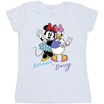 Abbigliamento Donna T-shirts a maniche lunghe Disney Minnie Mouse And Daisy Bianco