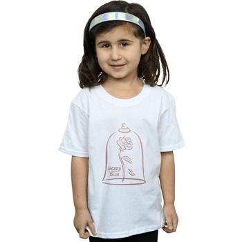 Abbigliamento Bambina T-shirts a maniche lunghe Disney Princess Rose Gold Bianco
