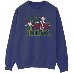 Abbigliamento Donna Felpe Rick And Morty Happy Human Holidays Blu