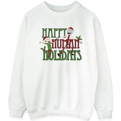 Abbigliamento Donna Felpe Rick And Morty Happy Human Holidays Bianco