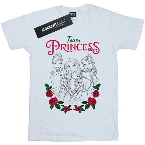 Abbigliamento Bambina T-shirts a maniche lunghe Disney Flower Team Bianco