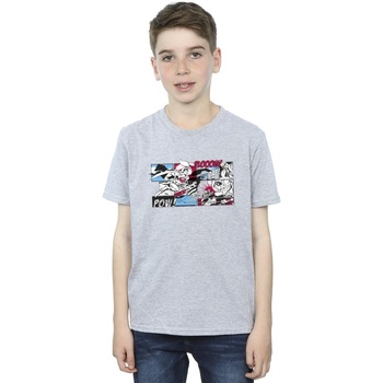 Abbigliamento Bambino T-shirt maniche corte Dc Comics Superman Comic Strip Grigio