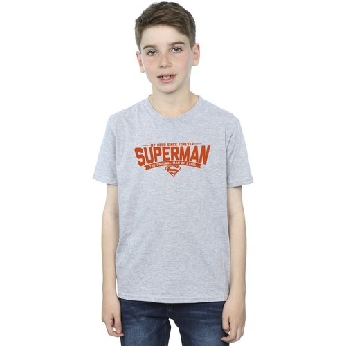 Abbigliamento Bambino T-shirt maniche corte Dc Comics Superman Hero Dad Grigio