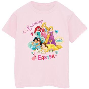 Abbigliamento Bambina T-shirts a maniche lunghe Disney Princesses Enchanted Easter Rosso