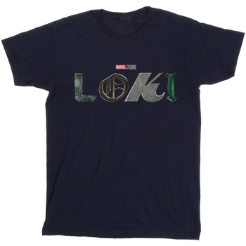 Abbigliamento Uomo T-shirts a maniche lunghe Marvel Loki Logo Blu