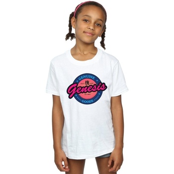 Abbigliamento Bambina T-shirts a maniche lunghe Genesis Neon Logo Bianco