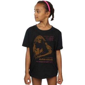 Abbigliamento Bambina T-shirts a maniche lunghe Janis Joplin Madison Square Garden Nero