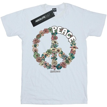 Abbigliamento Bambina T-shirts a maniche lunghe Woodstock Floral Peace Bianco