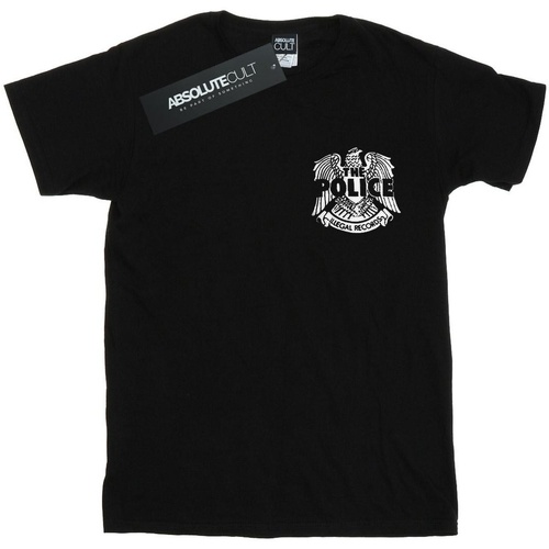 Abbigliamento Bambina T-shirts a maniche lunghe The Police Illegal Records Eagle Chest Nero