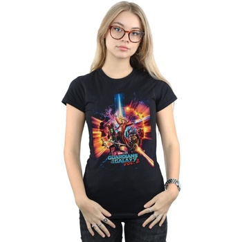 Abbigliamento Donna T-shirts a maniche lunghe Marvel Studios Guardians Of The Galaxy Vol. 2 Poster Nero