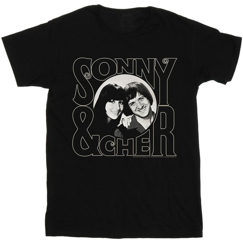 Abbigliamento Bambina T-shirts a maniche lunghe Sonny & Cher Circle Photo Nero