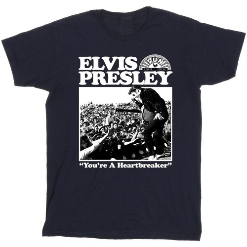 Abbigliamento Bambina T-shirts a maniche lunghe Elvis A Heartbreaker Blu