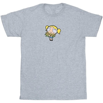 Abbigliamento Bambina T-shirts a maniche lunghe The Powerpuff Girls Bubbles Flower Grigio