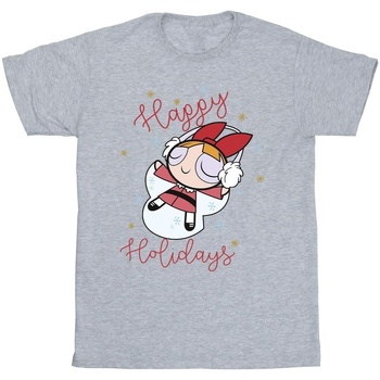 Abbigliamento Bambina T-shirts a maniche lunghe The Powerpuff Girls Happy Holidays Grigio