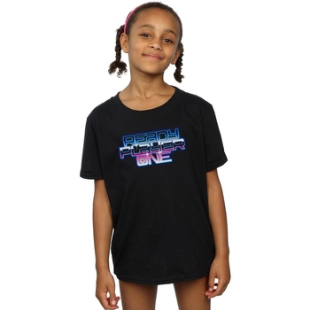Abbigliamento Bambina T-shirts a maniche lunghe Ready Player One Gradient Logo Nero