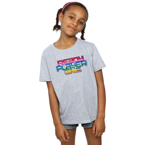 Abbigliamento Bambina T-shirts a maniche lunghe Ready Player One Rainbow Logo Grigio