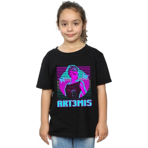 Abbigliamento Bambina T-shirts a maniche lunghe Ready Player One Neon Art3mis Nero
