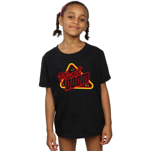 Abbigliamento Bambina T-shirts a maniche lunghe Ready Player One Planet Doom Logo Nero