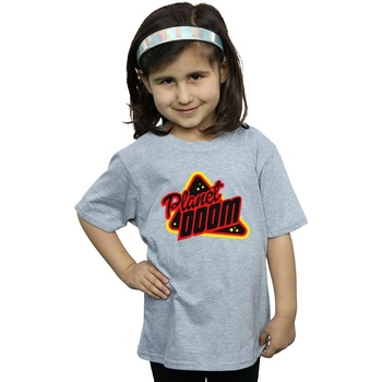 Abbigliamento Bambina T-shirts a maniche lunghe Ready Player One Planet Doom Logo Grigio