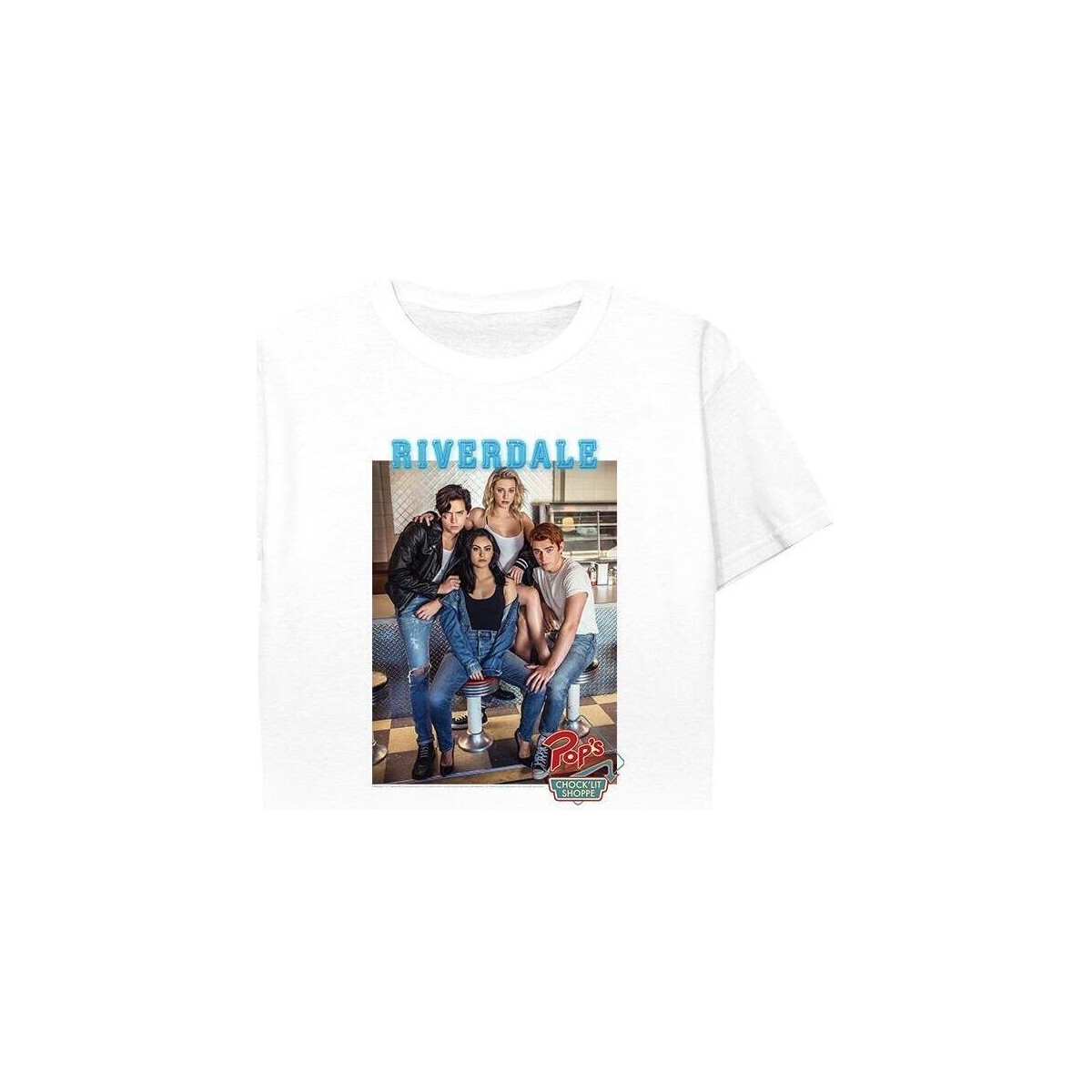Abbigliamento Bambina T-shirts a maniche lunghe Riverdale Pops Group Photo Bianco
