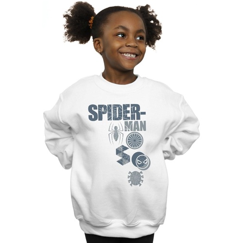 Abbigliamento Bambina Felpe Marvel Spider-Man Badges Bianco