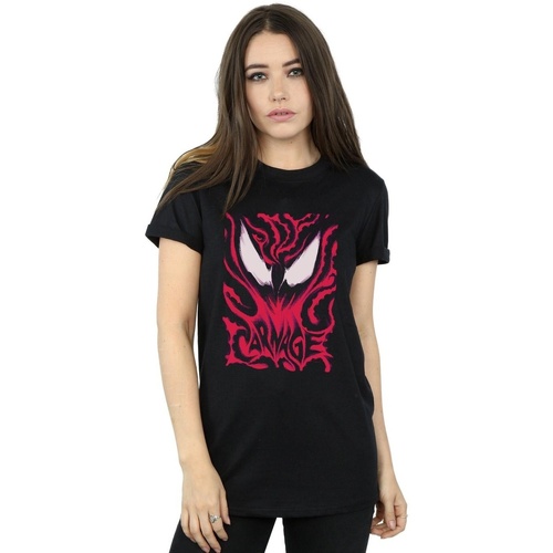 Abbigliamento Donna T-shirts a maniche lunghe Marvel Venom Carnage Nero
