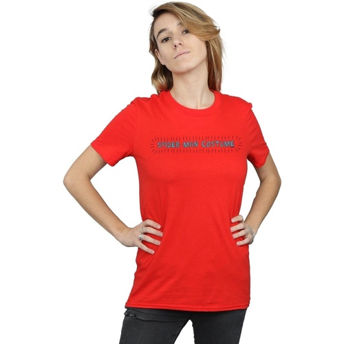 Abbigliamento Donna T-shirts a maniche lunghe Marvel Spider-Man Costume Rosso