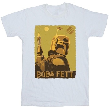Abbigliamento Bambina T-shirts a maniche lunghe Disney The Book Of Boba Fett Planetary Stare Bianco