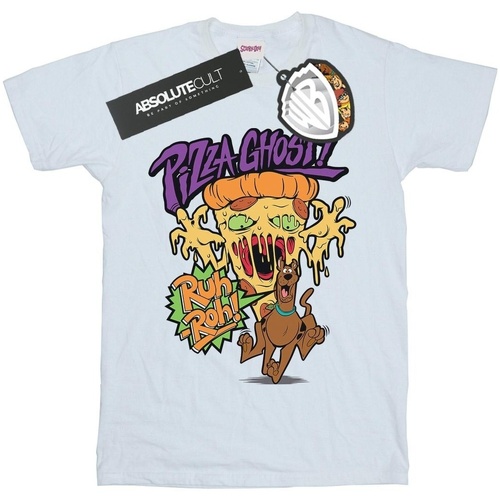 Abbigliamento Bambina T-shirts a maniche lunghe Scooby Doo Pizza Ghost Bianco