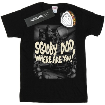 Abbigliamento Bambina T-shirts a maniche lunghe Scooby Doo Scary Castle Nero