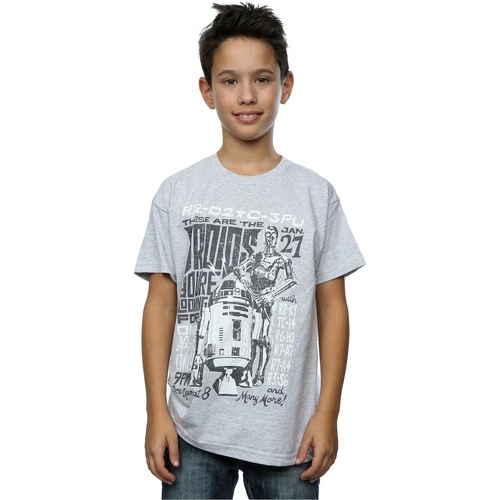 Abbigliamento Bambino T-shirt maniche corte Disney R2-D2 And C-3PO Rock Poster Grigio