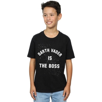 Abbigliamento Bambino T-shirt maniche corte Disney Darth Vader The Boss Nero