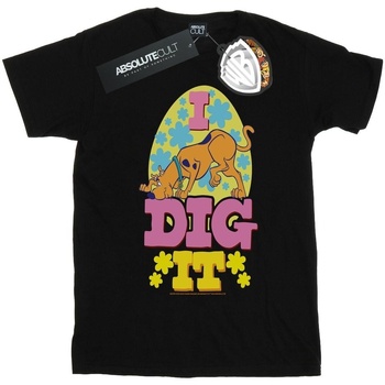 Abbigliamento Bambina T-shirts a maniche lunghe Scooby Doo Easter I Dig It Nero