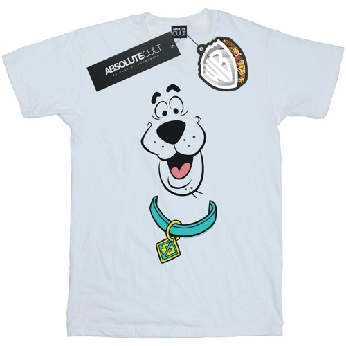 Abbigliamento Bambina T-shirts a maniche lunghe Scooby Doo Big Face Bianco