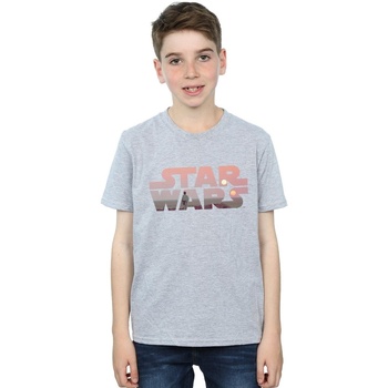Abbigliamento Bambino T-shirt maniche corte Disney Tatooine Logo Grigio