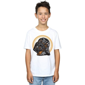 Abbigliamento Bambino T-shirt maniche corte Disney Darth Vader Dia De Los Muertos Bianco