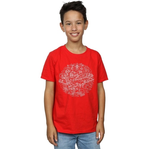 Abbigliamento Bambino T-shirt & Polo Disney Christmas Death Star Rosso