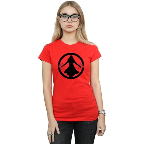 Abbigliamento Donna T-shirts a maniche lunghe Marvel Scarlet Witch Symbol Rosso