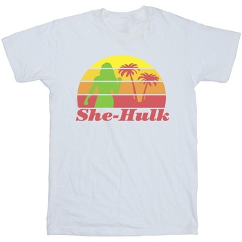 Abbigliamento Bambina T-shirts a maniche lunghe Marvel She-Hulk: Attorney At Law Sunset Flex Bianco