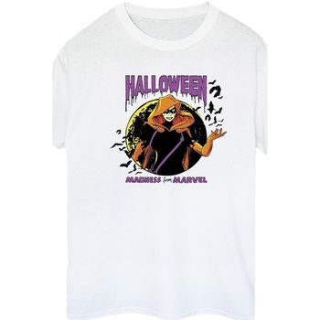 Abbigliamento Donna T-shirts a maniche lunghe Marvel Black Widow Halloween Bianco