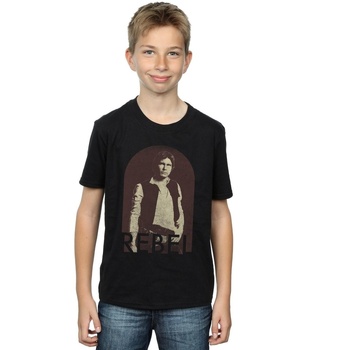 Abbigliamento Bambino T-shirt maniche corte Disney Han Solo Rebel Nero